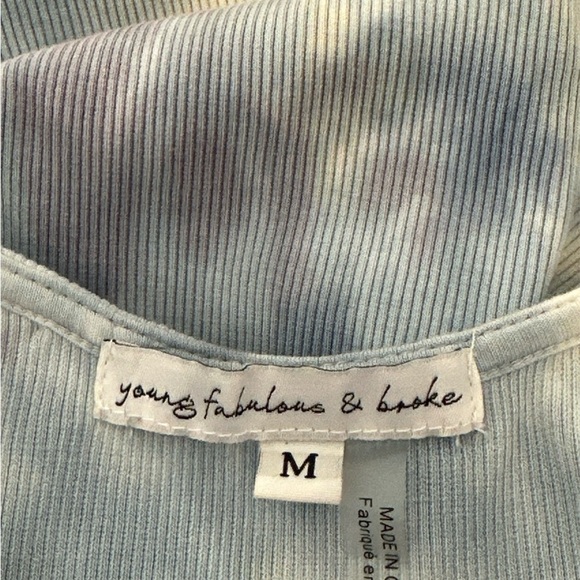 Young Fabulous & Broke Tie-Dye Ribbed Halter Midi Dress M (see description) - Picture 7 of 8